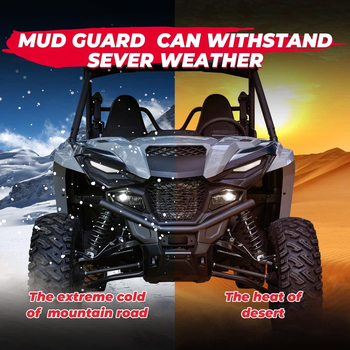 Kemimoto '21 Yamaha Wolverine RMAX 4 1000 Mudguard Fender Flares Splash Guard