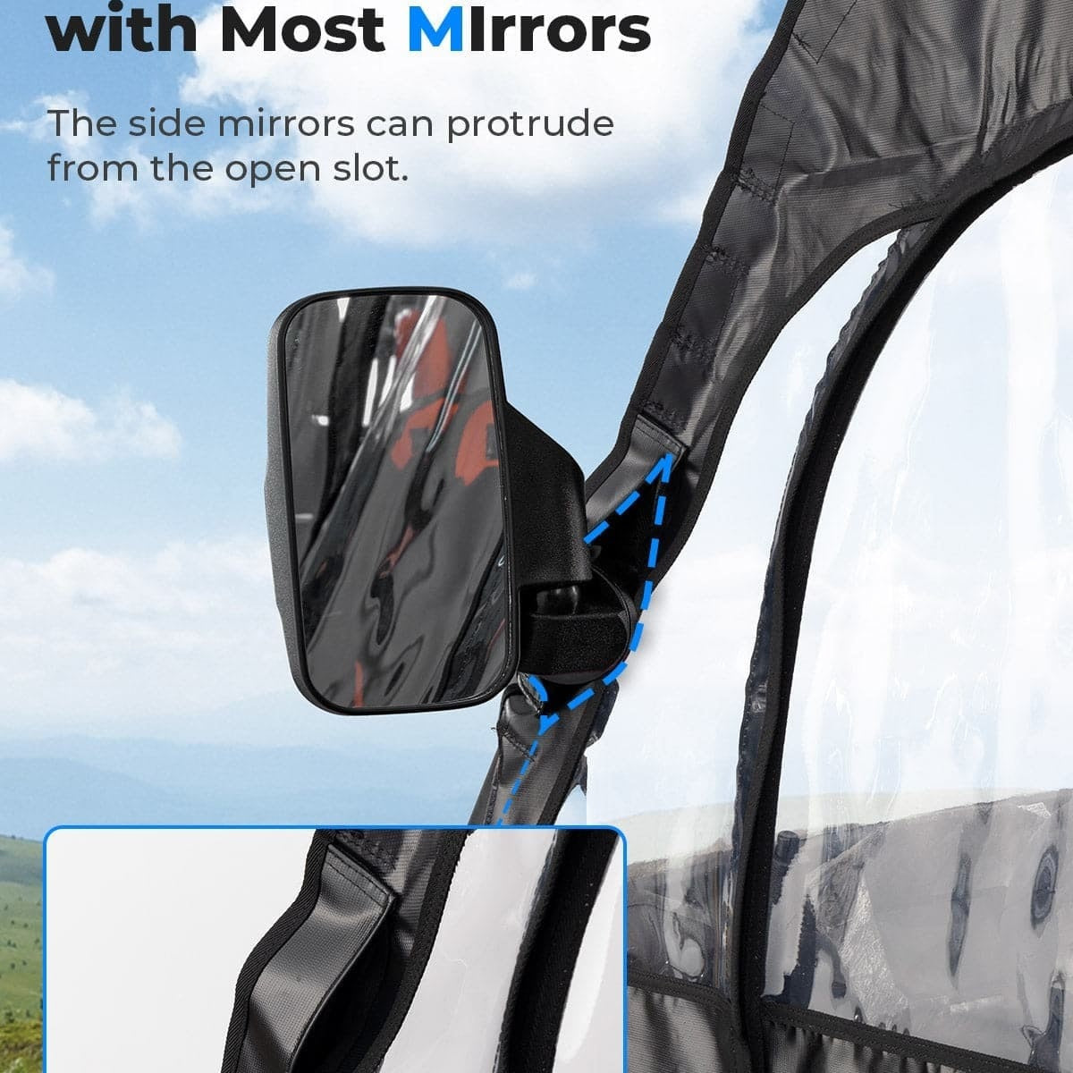 Kemimoto '22-'24 CF Moto UForce 1000XL Soft Cab Enclosure Doors