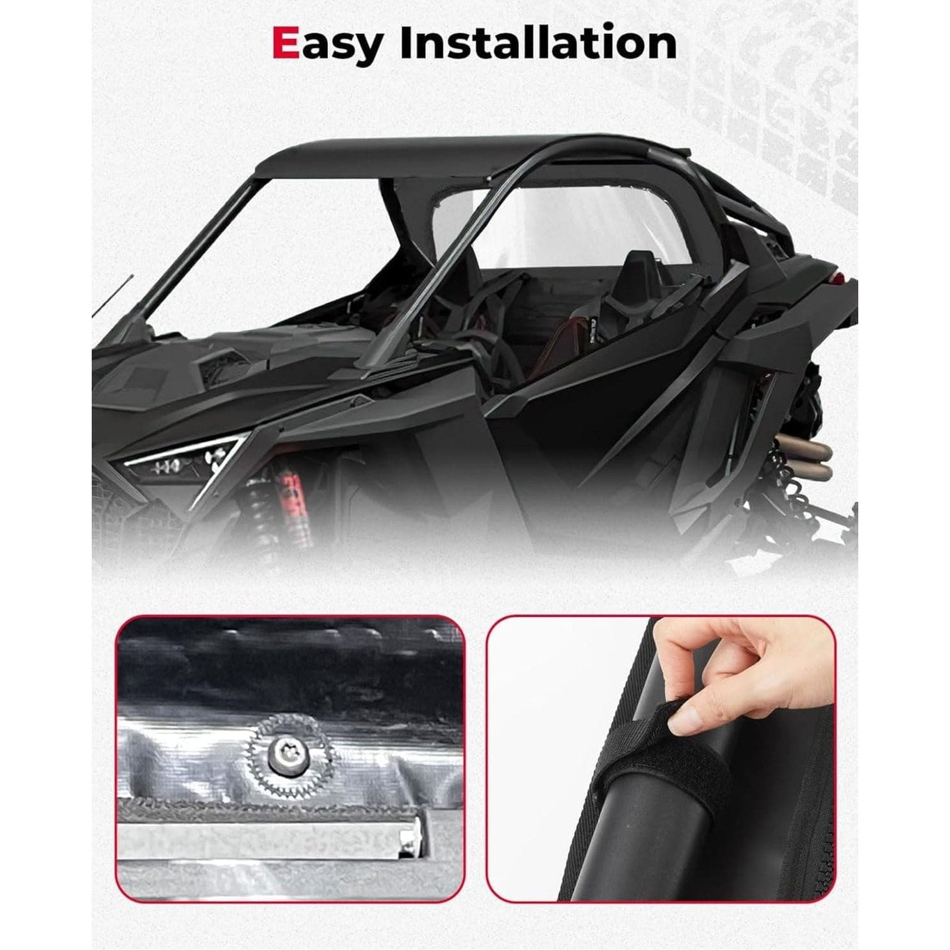 Kemimoto '22-'24 Polaris RZR Pro R Soft Rear Windshield