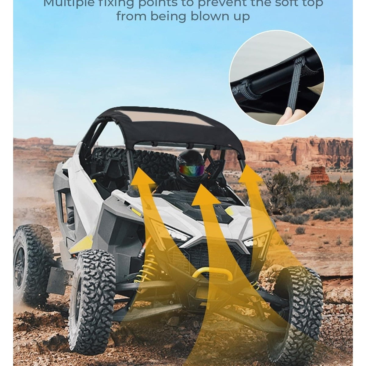 Kemimoto '22-'24 Polaris RZR Pro R Soft Canvas Roof