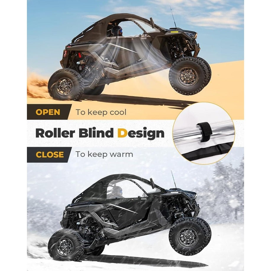 Kemimoto '22-'24 Polaris RZR Pro R Upper Doors Soft Cab Enclosures