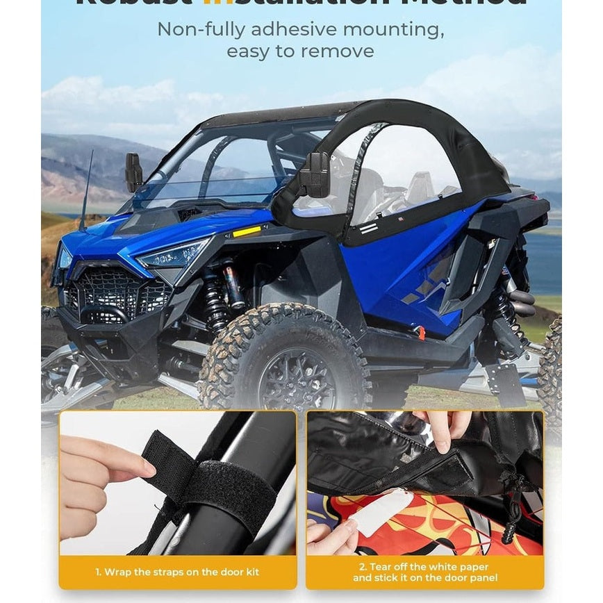 Kemimoto '22-'24 Polaris RZR Pro R Upper Doors Soft Cab Enclosures