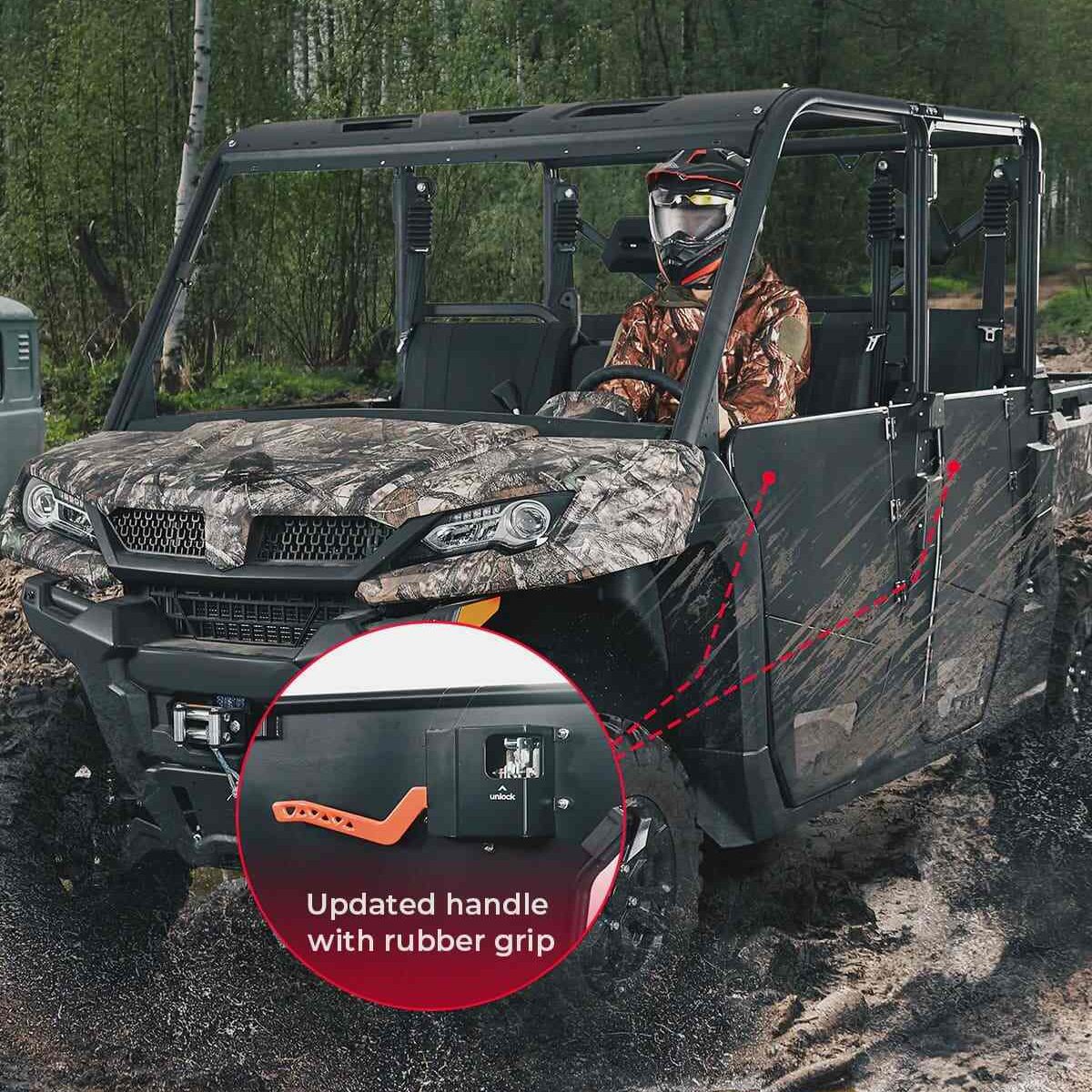 Kemimoto '22-'25 CF Moto UForce 1000XL 4 Piece Aluminum Half Doors
