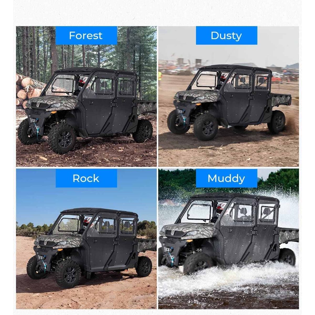 Kemimoto '22+ CFMoto UForce 1000 XL Full Doors with Sliding Window