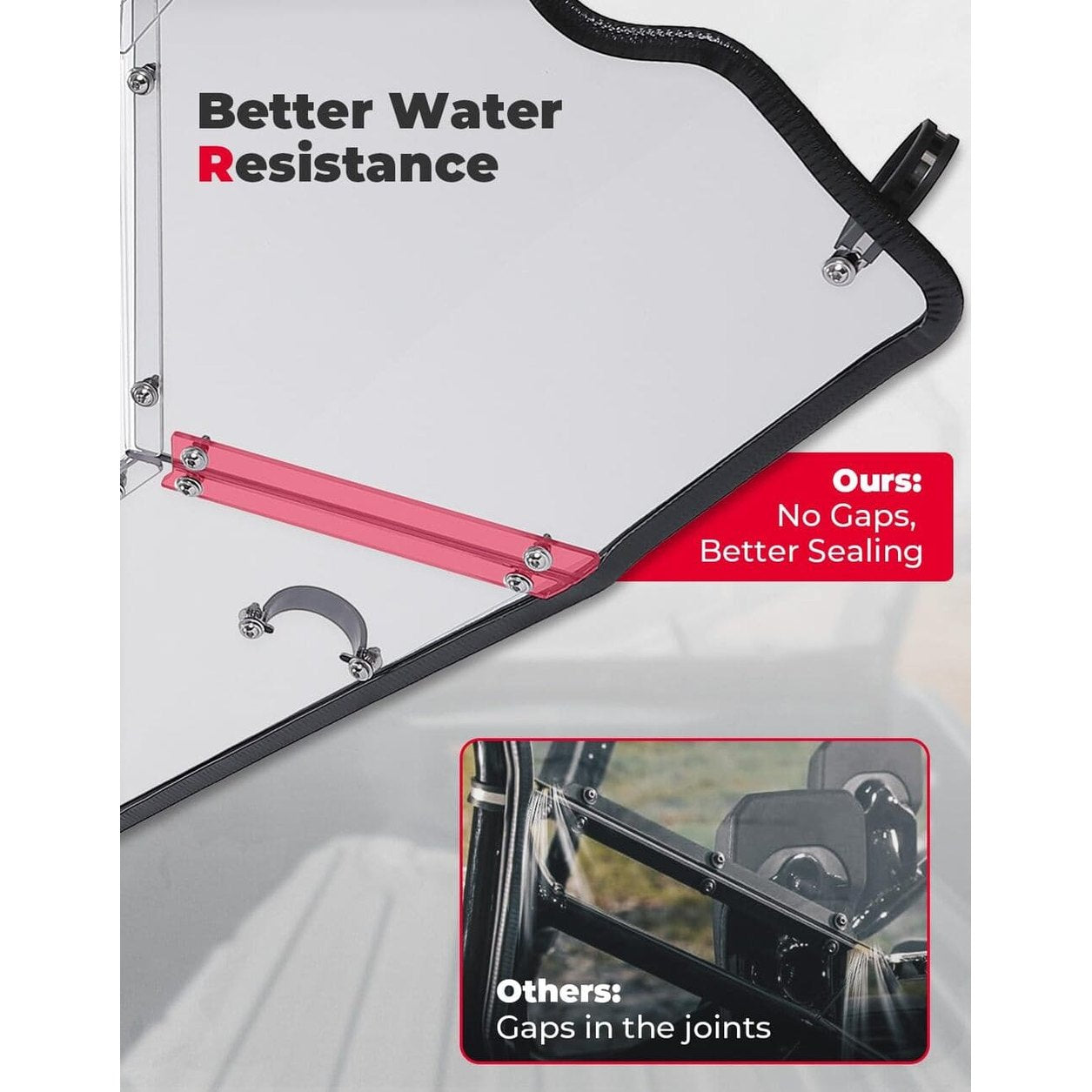 Kemimoto '23-'24 Honda Pioneer 1000-6 Rear Windshield