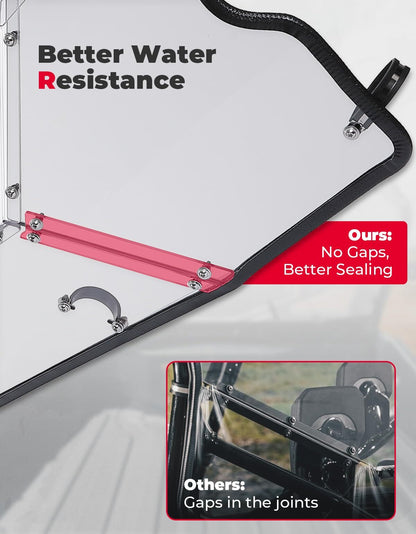 Kemimoto '23-'24 Honda Pioneer 1000-6 Rear Windshield