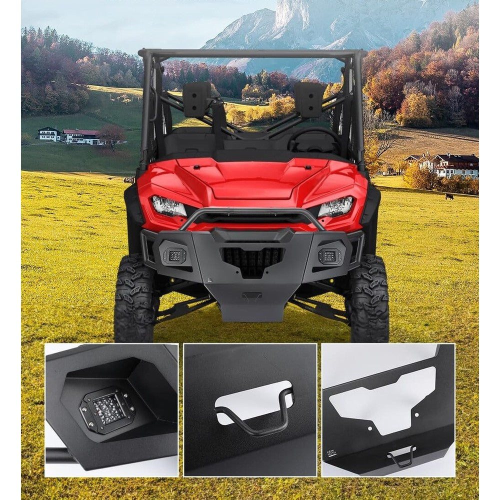 Kemimoto '23-'24 Honda Pioneer 1000-6 UTV Front Bumper with Lights