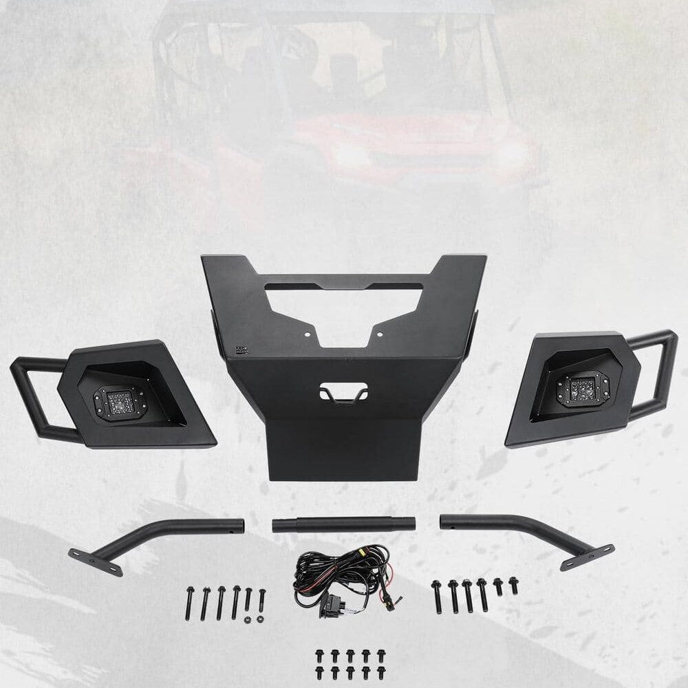 Kemimoto '23-'24 Honda Pioneer 1000-6 UTV Front Bumper with Lights