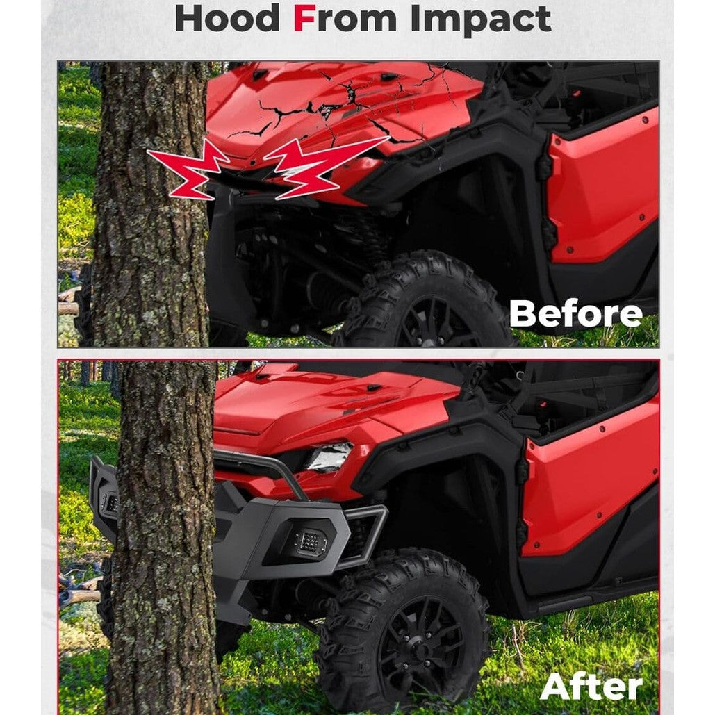 Kemimoto '23-'24 Honda Pioneer 1000-6 UTV Front Bumper with Lights