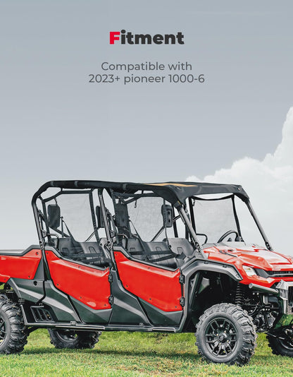Kemimoto '23 Honda Pioneer 1000-6 Soft Top Water-Resistant Roof Top