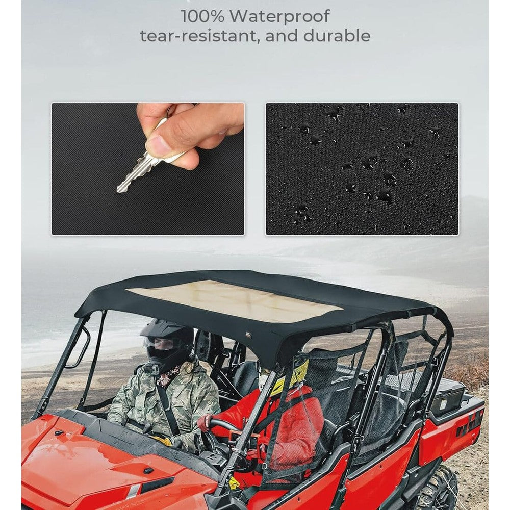 Kemimoto '23+ Honda Pioneer 1000-6 UTV Water Resistant Sunshade Canvas Roof