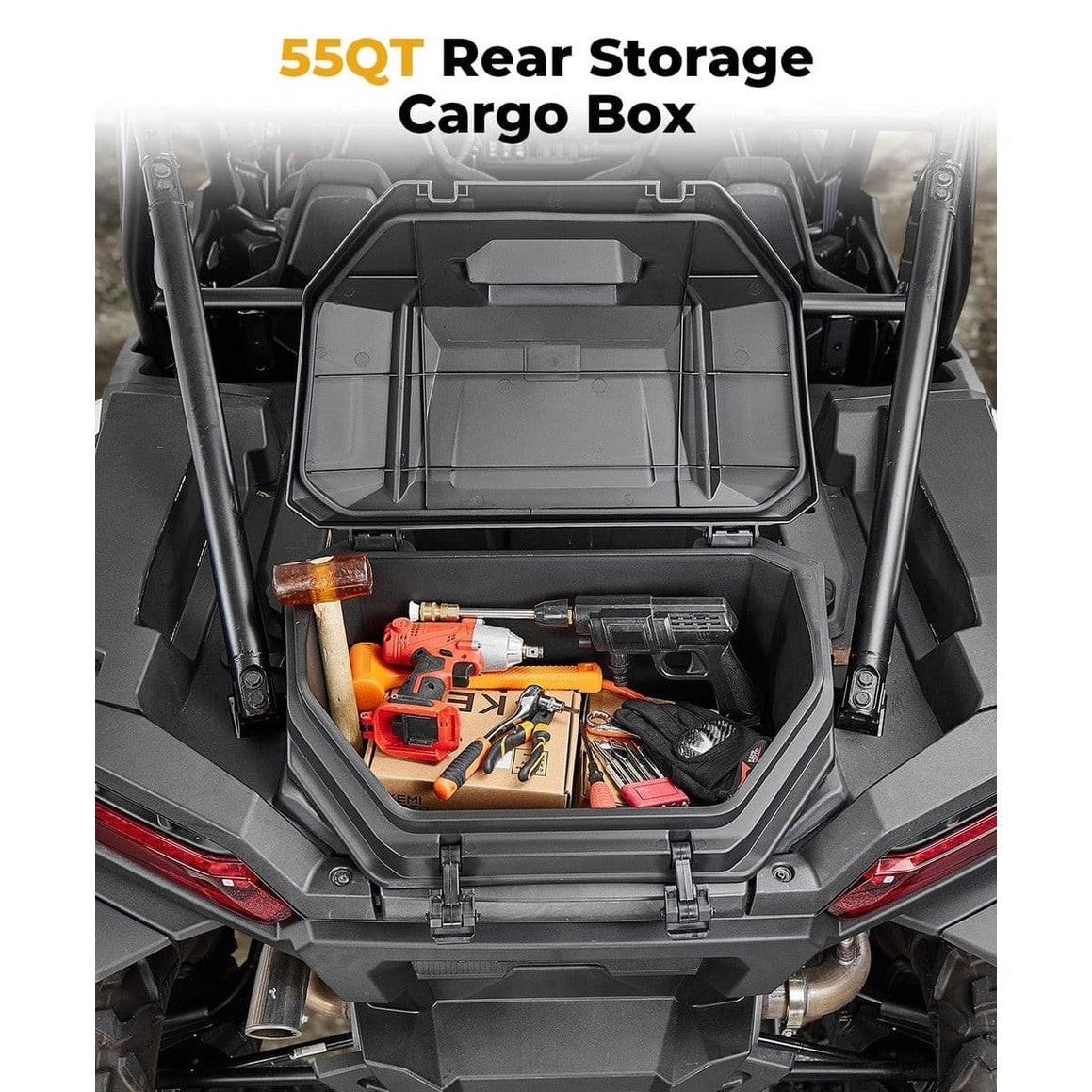 Kemimoto '24-'25 Polaris RZR XP 1000/4 1000 55QT Rear Cargo Box