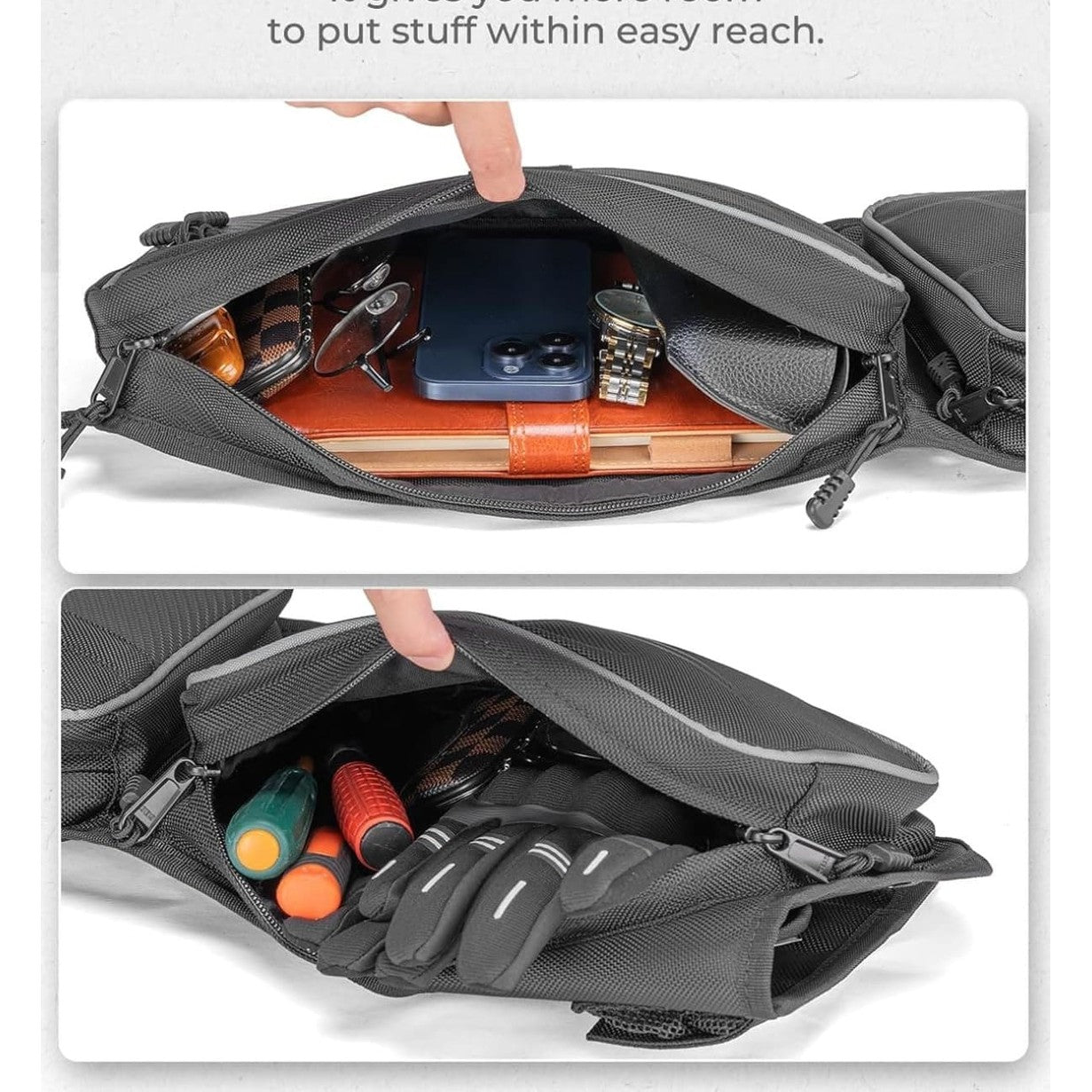 Kemimoto '24-'25 Polaris RZR XP 1000/4 1000 Front Door Bag