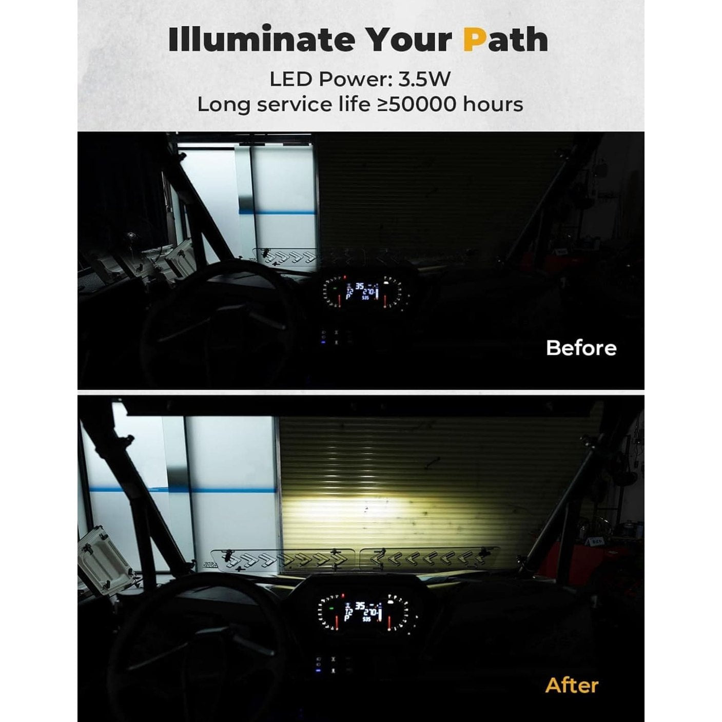 Kemimoto '24-'25 Polaris RZR XP 4 1000 Front Light Chasing Color Light