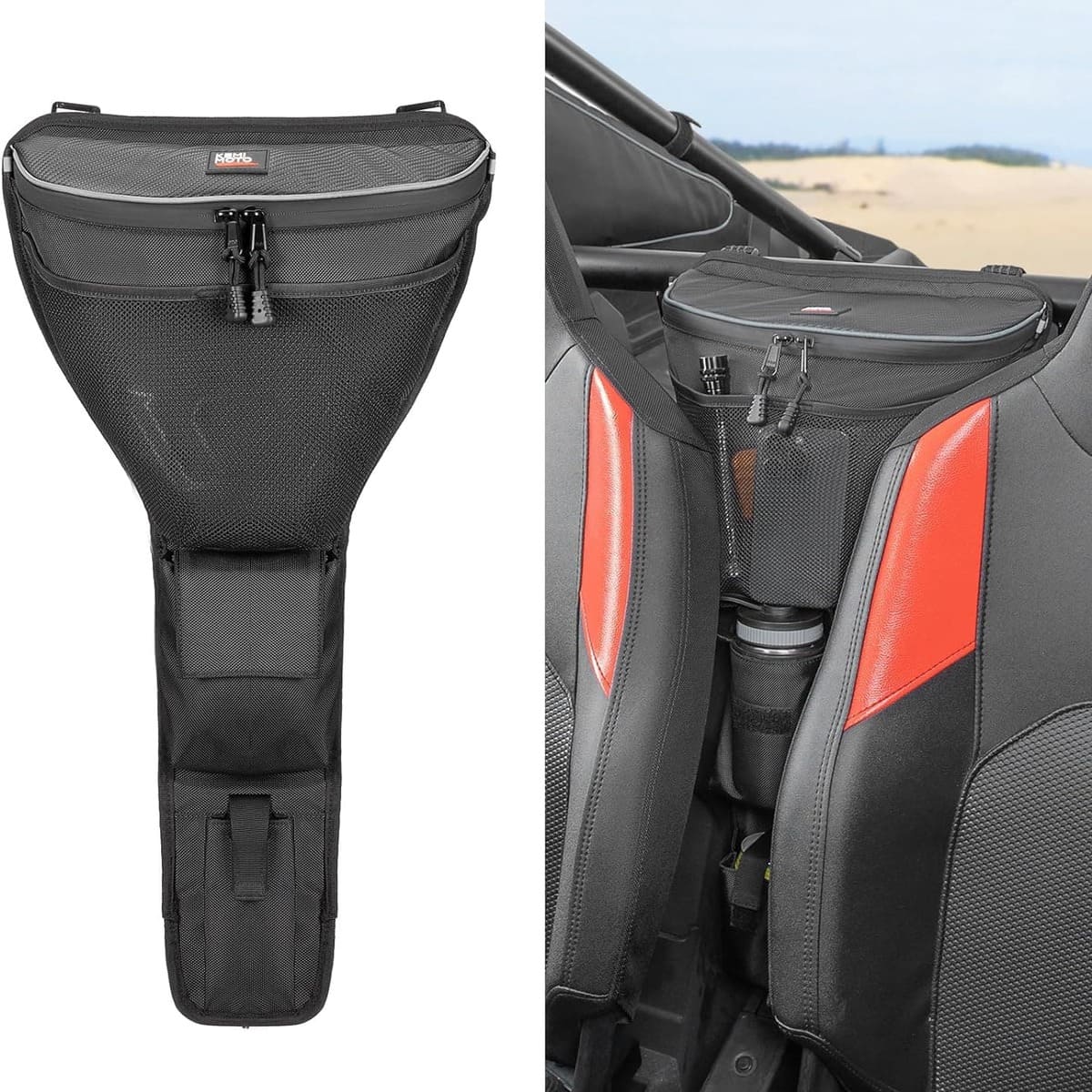 Kemimoto '24-'25 Polaris RZR XP 1000 Center Storage Bag w/ Cup holder