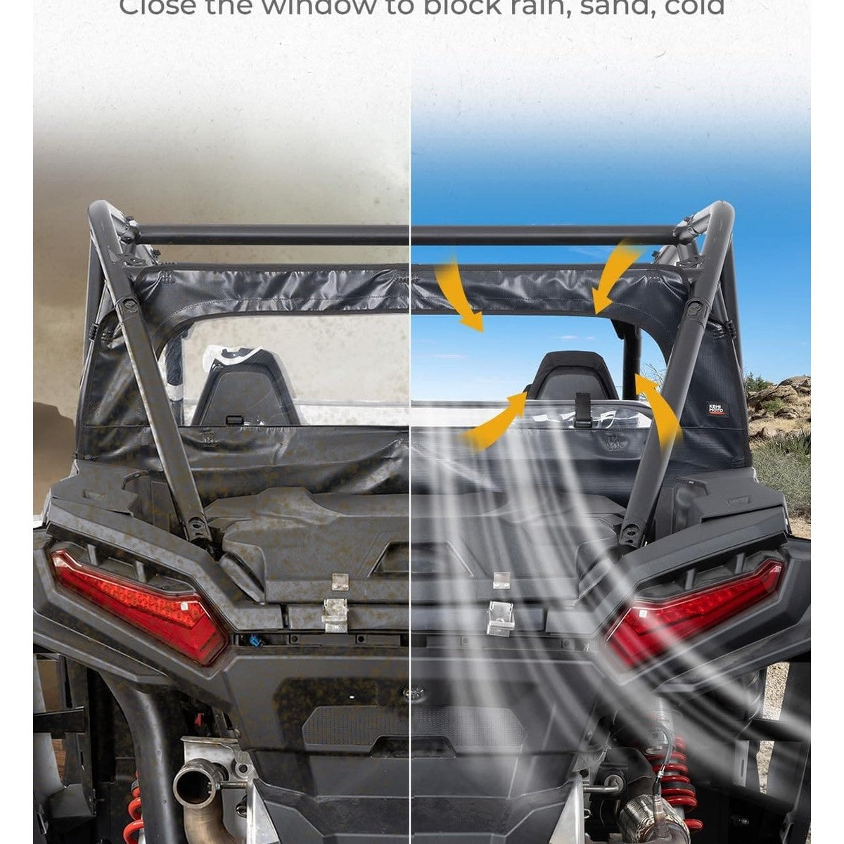 Kemimoto '24-'25 Polaris RZR XP 1000/4 1000 Soft Rear Windshield