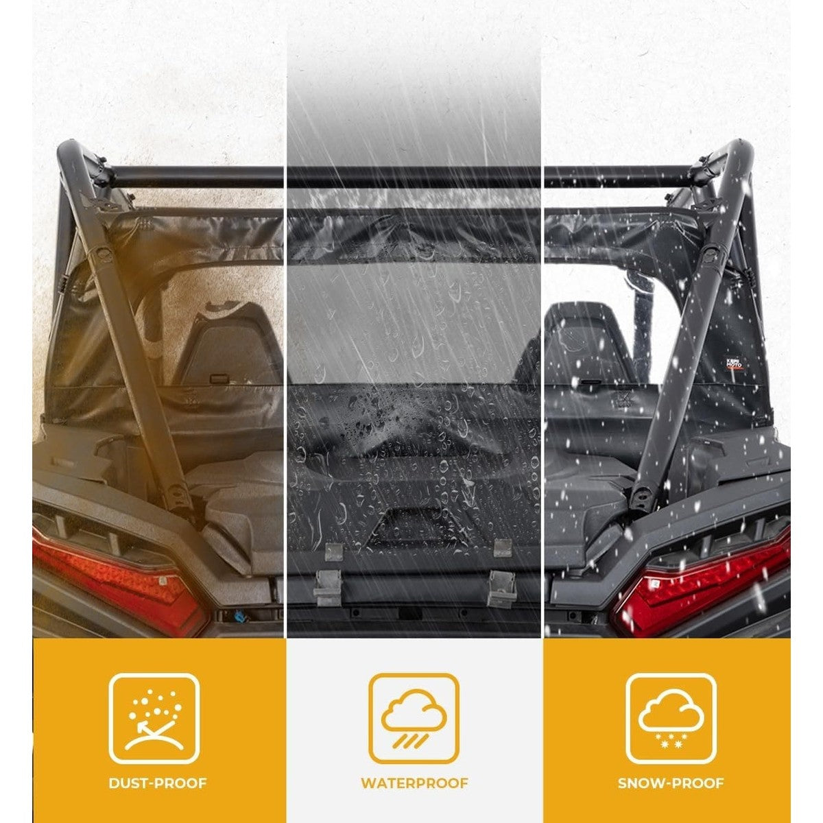 Kemimoto '24-'25 Polaris RZR XP 1000/4 1000 Soft Rear Windshield