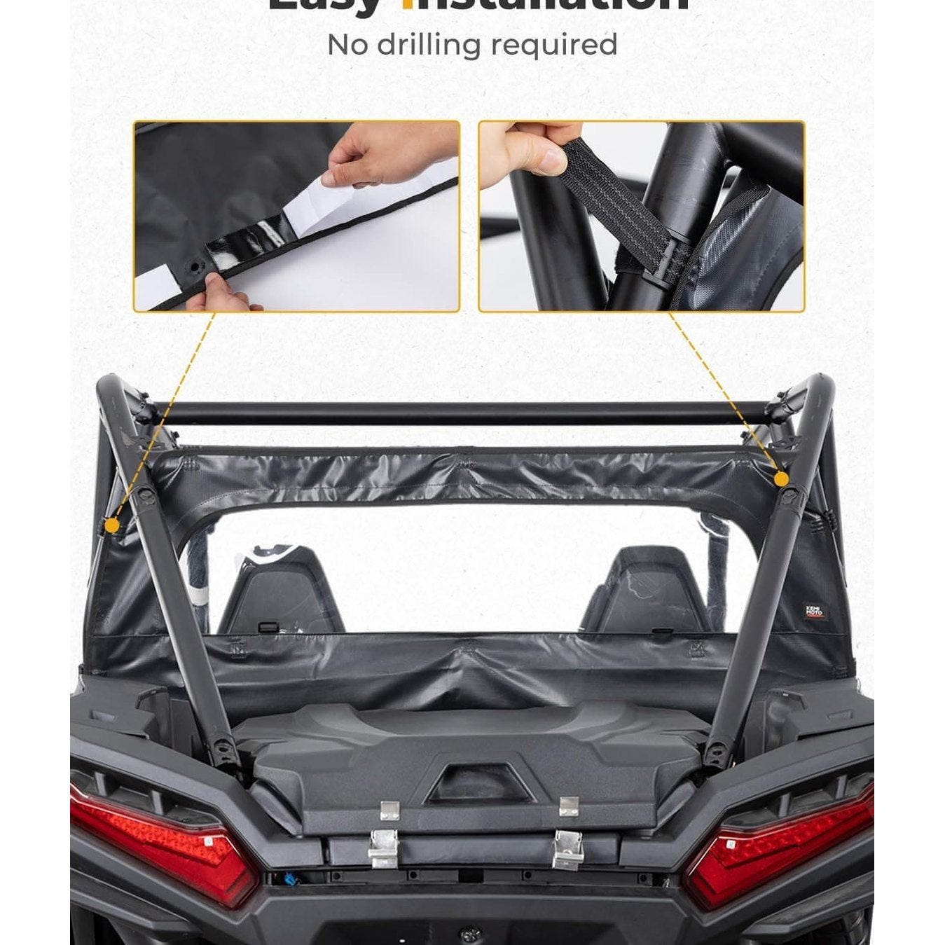 Kemimoto '24-'25 Polaris RZR XP 1000/4 1000 Soft Rear Windshield