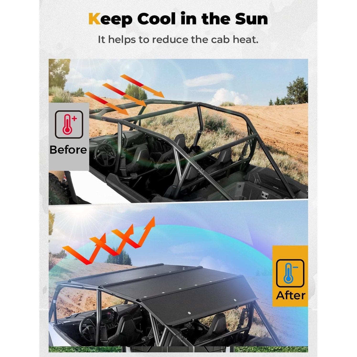 Kemimoto '24-'25 Polaris RZR XP 4 1000 Aluminum UTV Roof