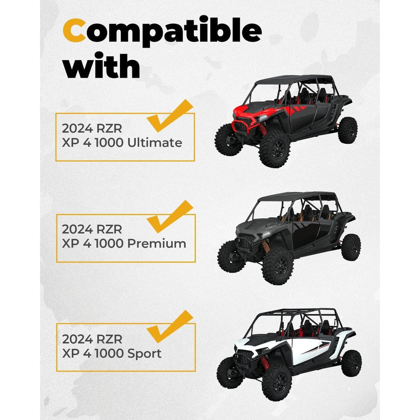 Kemimoto '24-'25 Polaris RZR XP 4 1000 Aluminum UTV Roof