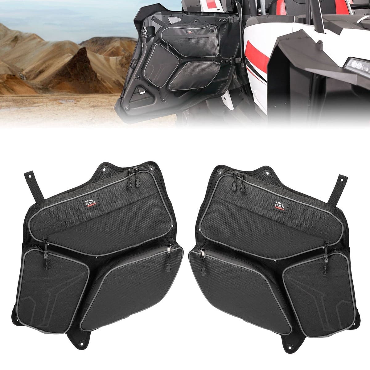 Kemimoto '24-'25 Polaris RZR XP 4 1000 Rear Door PVC Tool Bag
