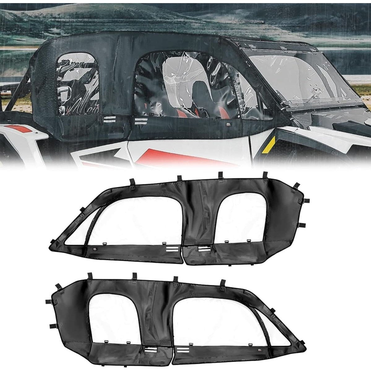 Kemimoto '24-'25 Polaris RZR XP 4 1000 Soft Cab Enclosure Upper Doors