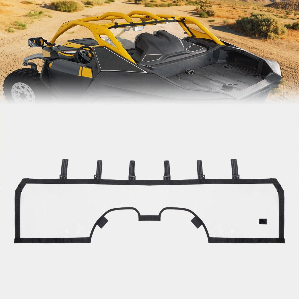 Kemimoto "24+ Can-Am Maverick R Soft Rear Windshield