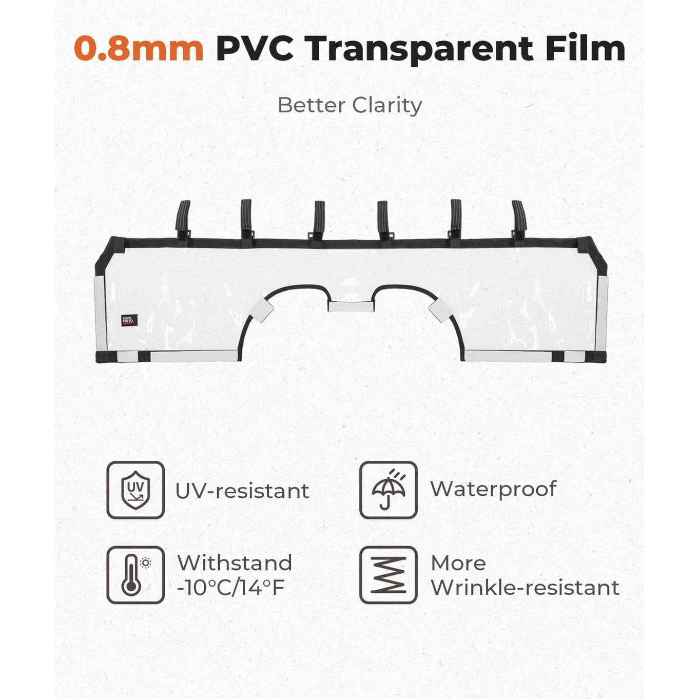 Kemimoto '24+ Can-Am Maverick R Soft Rear Windshield