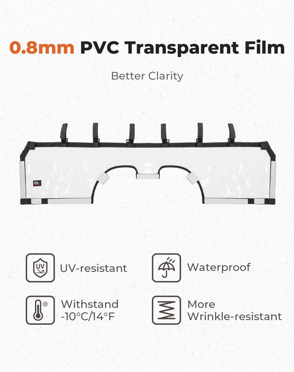 Kemimoto "24+ Can-Am Maverick R Soft Rear Windshield