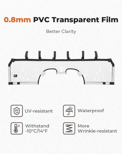 Kemimoto "24+ Can-Am Maverick R Soft Rear Windshield