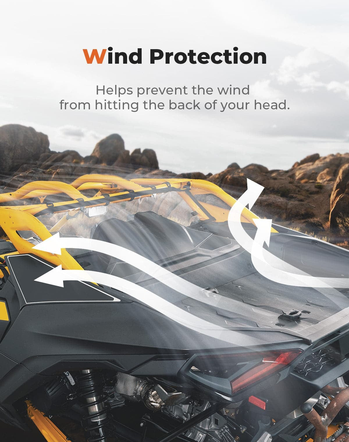 Kemimoto "24+ Can-Am Maverick R Soft Rear Windshield