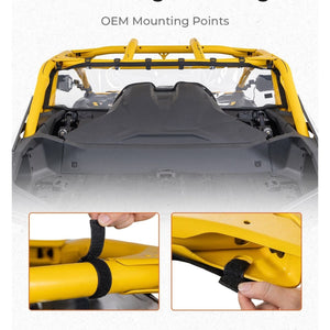 Kemimoto '24+ Can-Am Maverick R Soft Rear Windshield