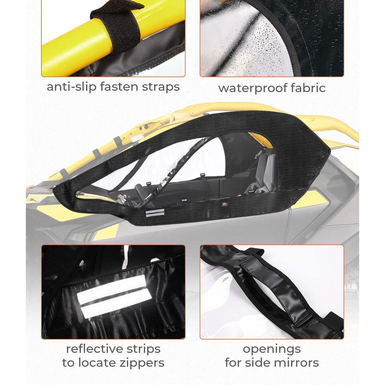 Kemimoto '24 Can-Am Maverick R Soft Upper Doors