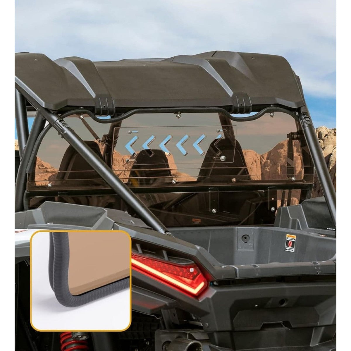 Kemimoto '24+ Polaris RZR XP 1000 Tinted Rear Windshield