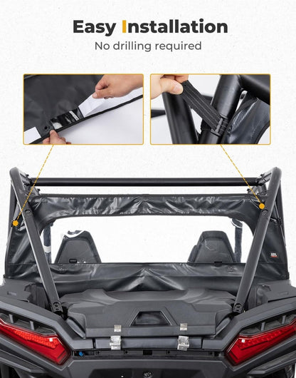 Kemimoto '24+ Polaris RZR XP 1000/XP 4 1000 Rear Soft Windshield