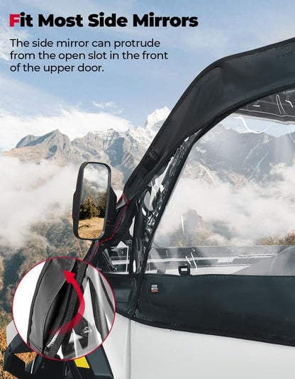 Kemimoto '24+ Polaris RZR XP 4 1000 Soft Cab Enclosure Upper Doors