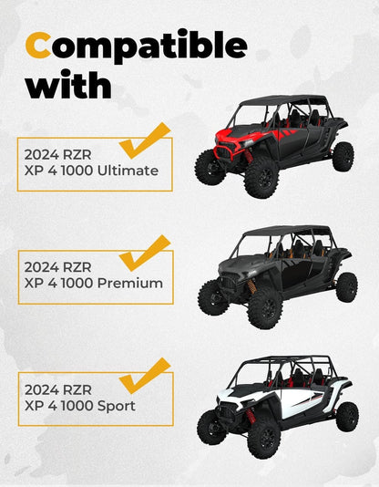 Kemimoto '24+ Polaris RZR XP 4 1000 UTV Roof Aluminum & Combination Top