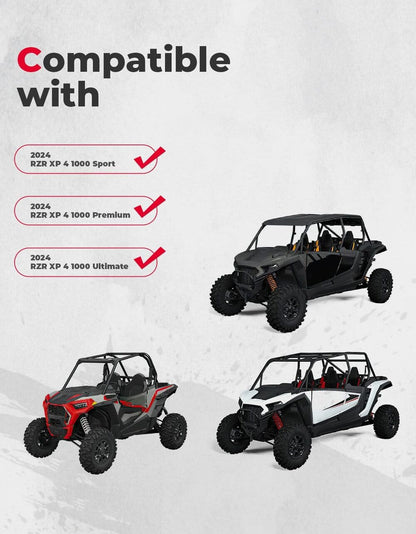 Kemimoto '24 Polaris RZR XP/XP 4 1000 Rear Window Net Soft Ventilated Window