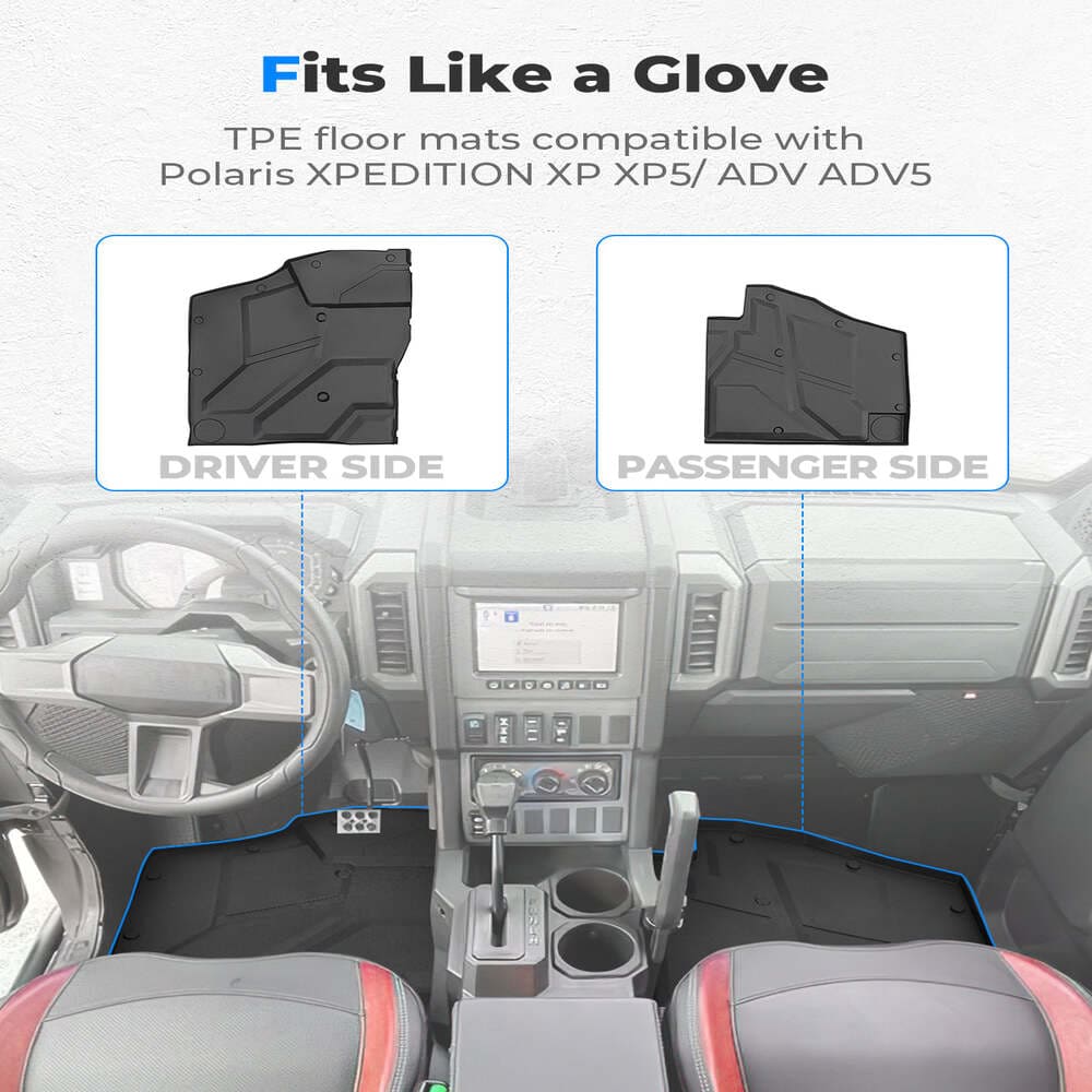 Kemimoto '24+ Polaris Xpedition XP/ADV Front TPE Floor Mat