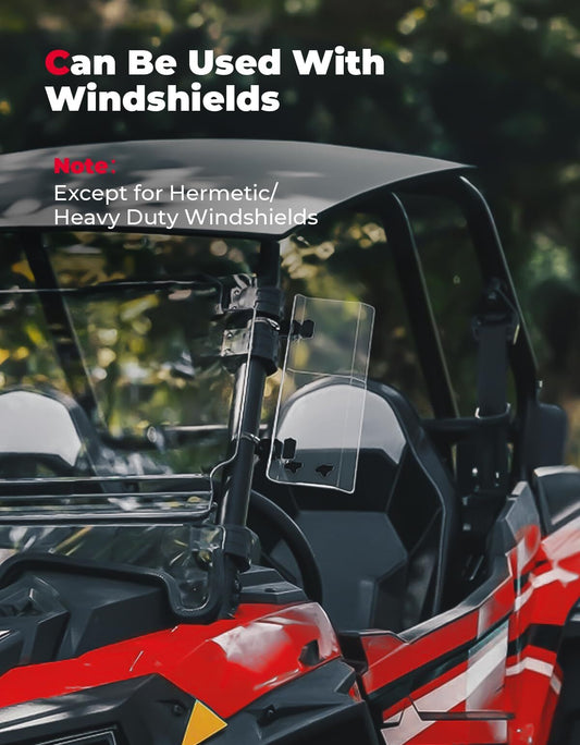 Kemimoto Can-Am Maverick X3 1.5"-2.2" Roll Bar 2Pcs UTV Side Wind Deflectors