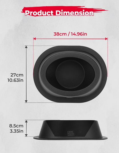 Kemimoto 2PCS UTV Universial Speaker Pods for 6.5" Speakers