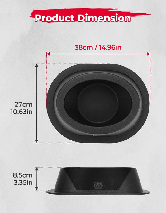 Kemimoto 2PCS UTV Universial Speaker Pods for 6.5" Speakers