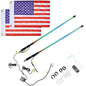 Kemimoto 3ft 2Pcs Spiral Whip Light Bluetooth Control