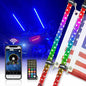 Kemimoto UTV/ATV 4-8 Pods RGB Rock Light Kit & Spiral Whip Lights