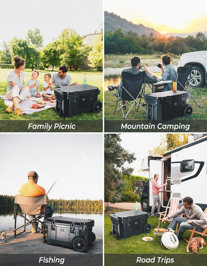 Kemimoto 45 Qt Portable Cooler with Wheels