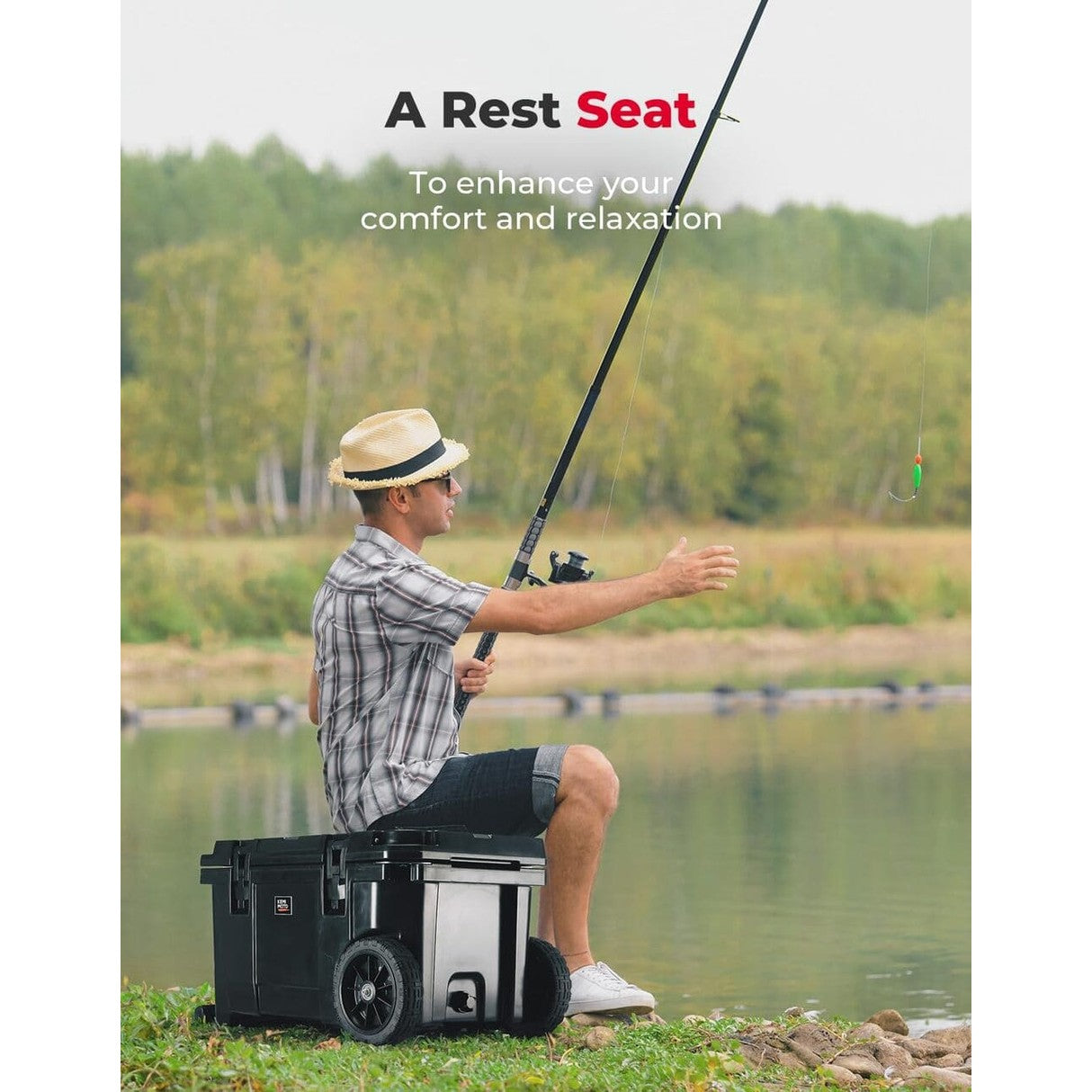 Kemimoto 45 Qt Portable Cooler with Wheels
