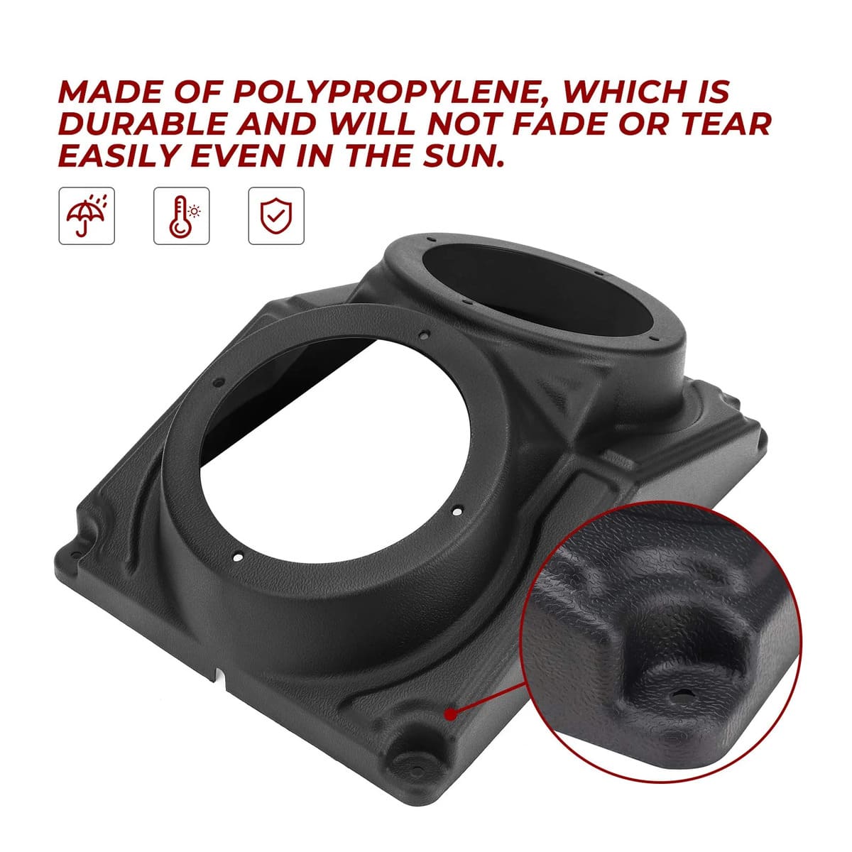 Kemimoto 6.5" ATV/ UTV Cart Overhead Speaker Mount Enclosure