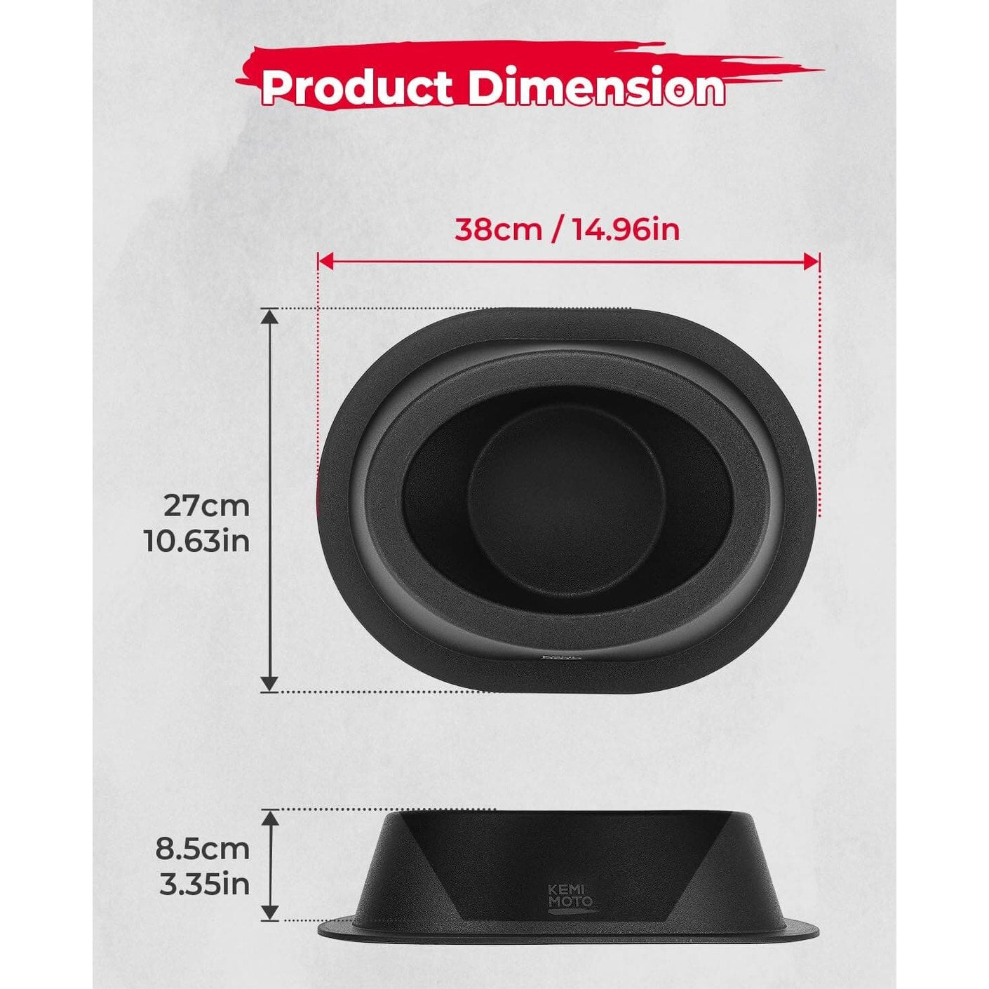 Kemimoto 6.5" UTV Universial Speaker Pods - 2 Pcs