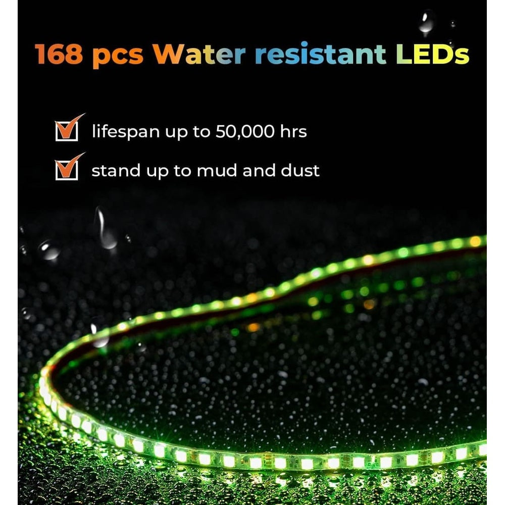 Kemimoto 60" UTV Windshield RGB Light Strips