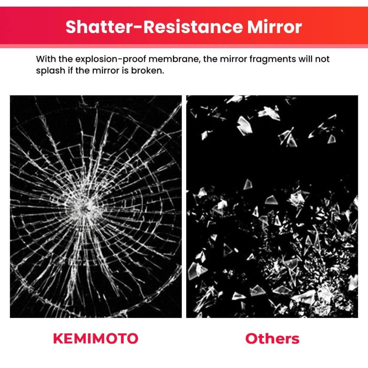 Kemimoto Polaris Ranger Adjustable Side Mirrors & Rear View Mirror